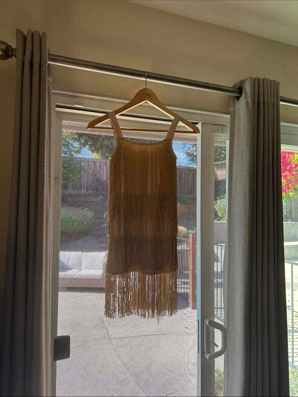 Gold Flapper Fringe Dress
